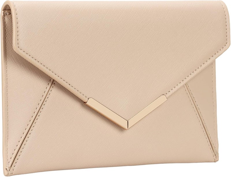 DEXMAY DM Dexmay Women Envelope Clutch Handbag Medium Saffiano Leather Foldover Clutch Purse - Image 2